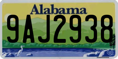 AL license plate 9AJ2938