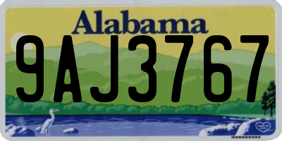 AL license plate 9AJ3767