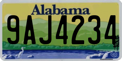 AL license plate 9AJ4234