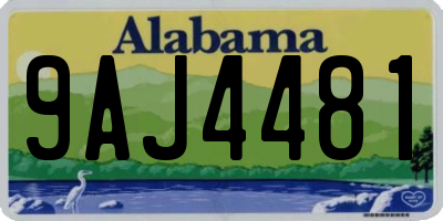 AL license plate 9AJ4481
