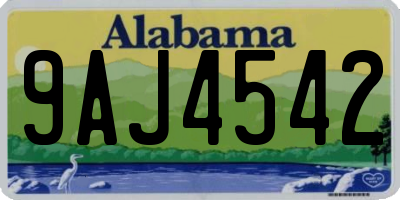 AL license plate 9AJ4542
