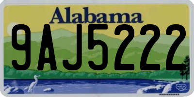 AL license plate 9AJ5222