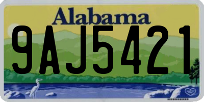 AL license plate 9AJ5421