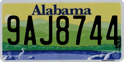 AL license plate 9AJ8744