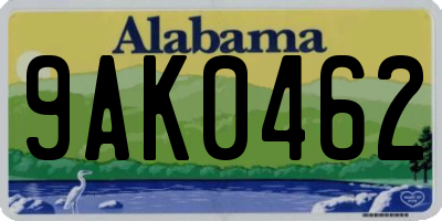 AL license plate 9AK0462