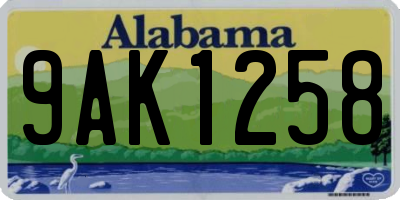 AL license plate 9AK1258