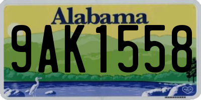 AL license plate 9AK1558