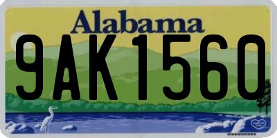 AL license plate 9AK1560
