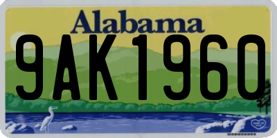 AL license plate 9AK1960