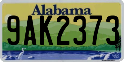 AL license plate 9AK2373