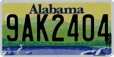 AL license plate 9AK2404