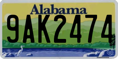 AL license plate 9AK2474