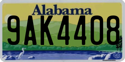 AL license plate 9AK4408
