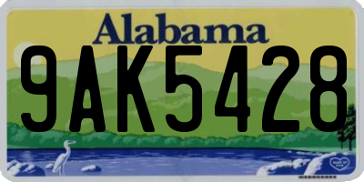 AL license plate 9AK5428