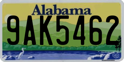 AL license plate 9AK5462