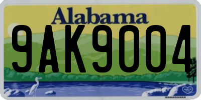 AL license plate 9AK9004