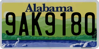 AL license plate 9AK9180