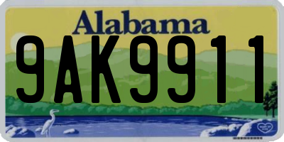 AL license plate 9AK9911