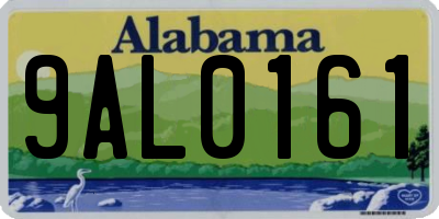 AL license plate 9AL0161