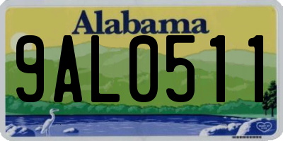 AL license plate 9AL0511
