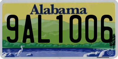 AL license plate 9AL1006