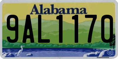 AL license plate 9AL1170