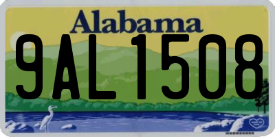 AL license plate 9AL1508