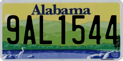 AL license plate 9AL1544