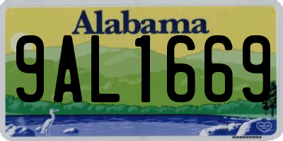 AL license plate 9AL1669