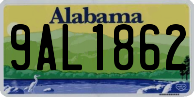 AL license plate 9AL1862