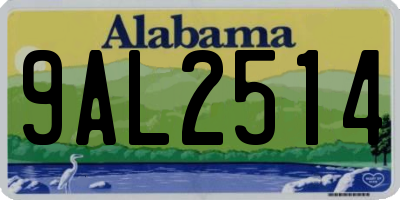 AL license plate 9AL2514