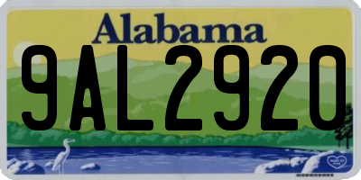 AL license plate 9AL2920