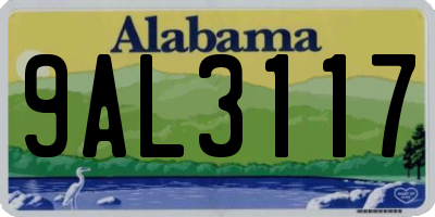 AL license plate 9AL3117