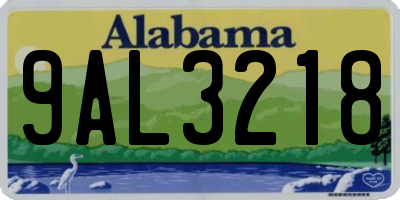 AL license plate 9AL3218