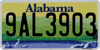 AL license plate 9AL3903