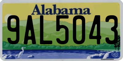 AL license plate 9AL5043