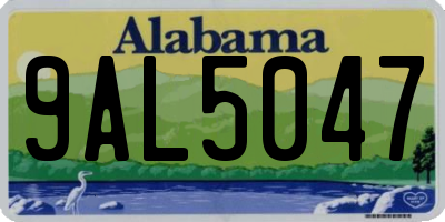 AL license plate 9AL5047