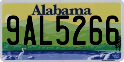 AL license plate 9AL5266
