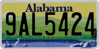 AL license plate 9AL5424