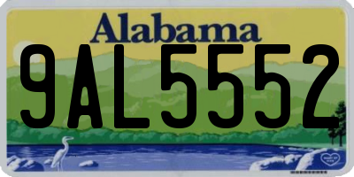 AL license plate 9AL5552