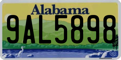 AL license plate 9AL5898