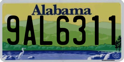 AL license plate 9AL6311