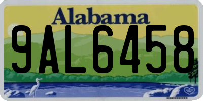AL license plate 9AL6458