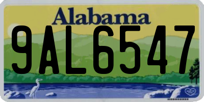 AL license plate 9AL6547