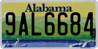 AL license plate 9AL6684