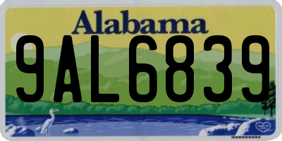 AL license plate 9AL6839