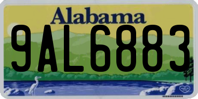 AL license plate 9AL6883