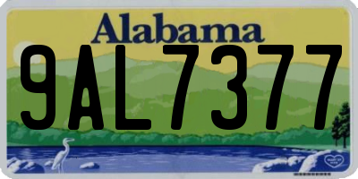 AL license plate 9AL7377