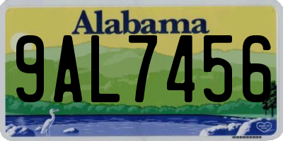 AL license plate 9AL7456
