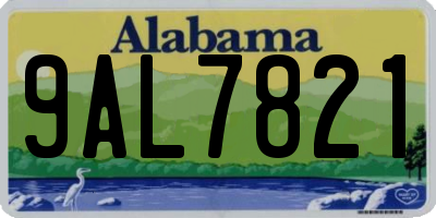 AL license plate 9AL7821